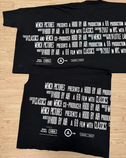 (Archive) Opium YVL x Hood By Air SS17 Cape Sleeve Tee - Oversized Graphic Print Short Sleeve