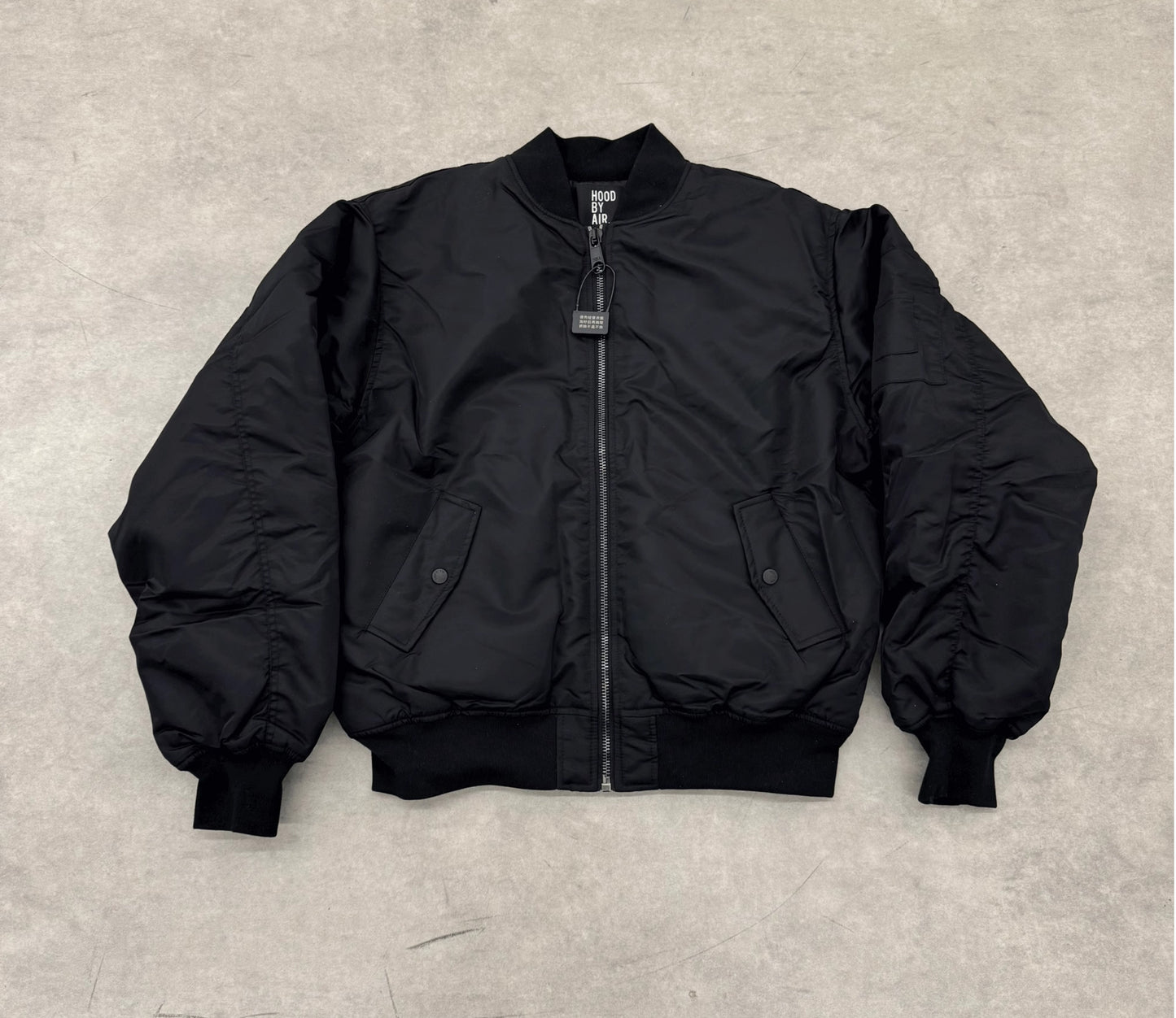 Hood By Air Fringe Bomber – HBA Embroidered Slogan Jacket