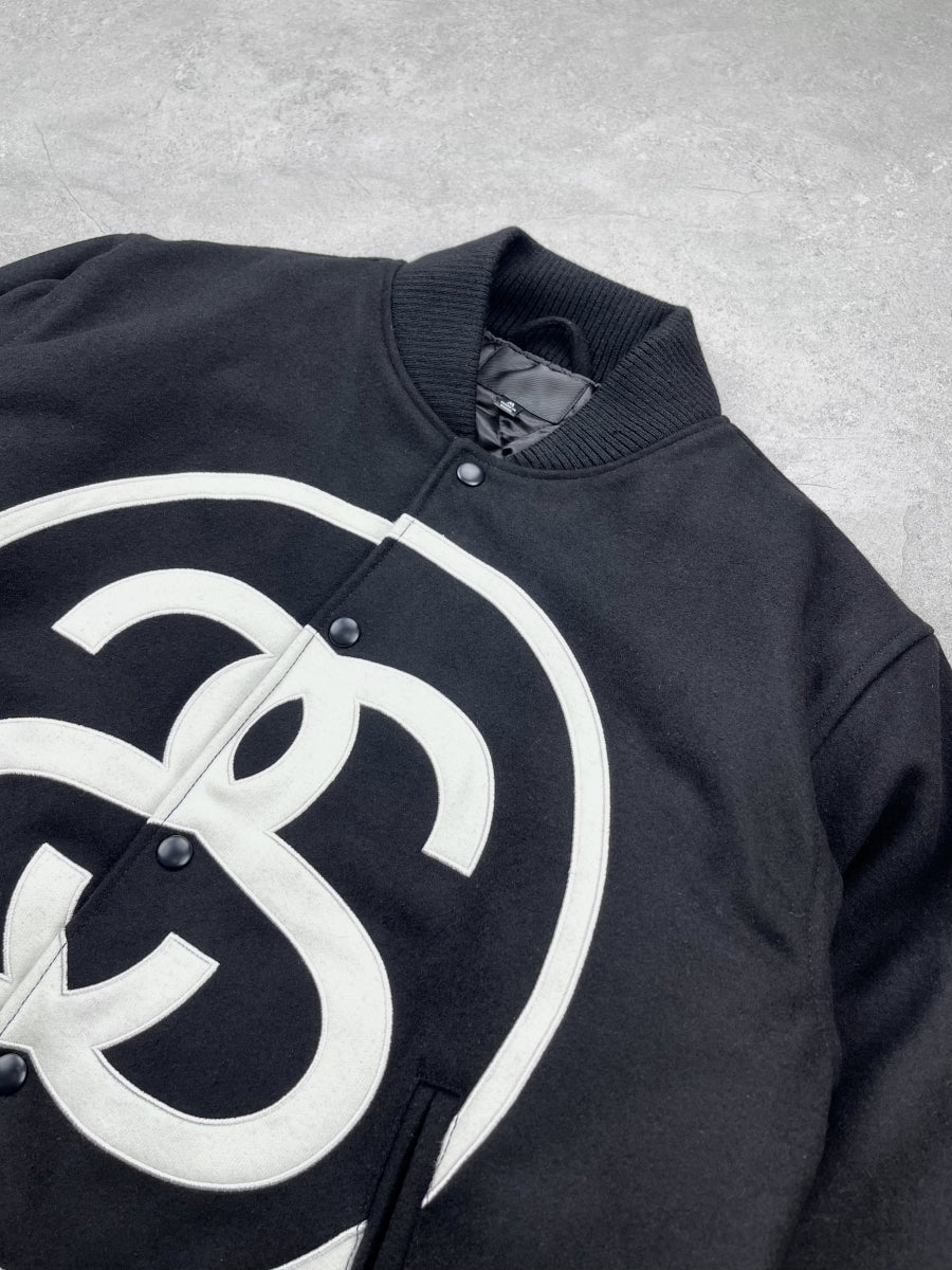 i795 Double-S Stussy Wool Varsity Jacket – Heavyweight Loose Baseball