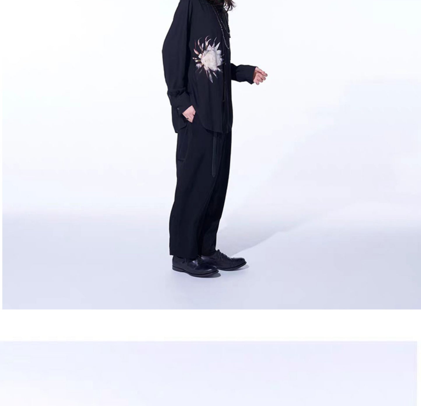 Donclickin Yohji Yamamoto Floral Print ’Queen of the Night’ Shirt Long Sleeve