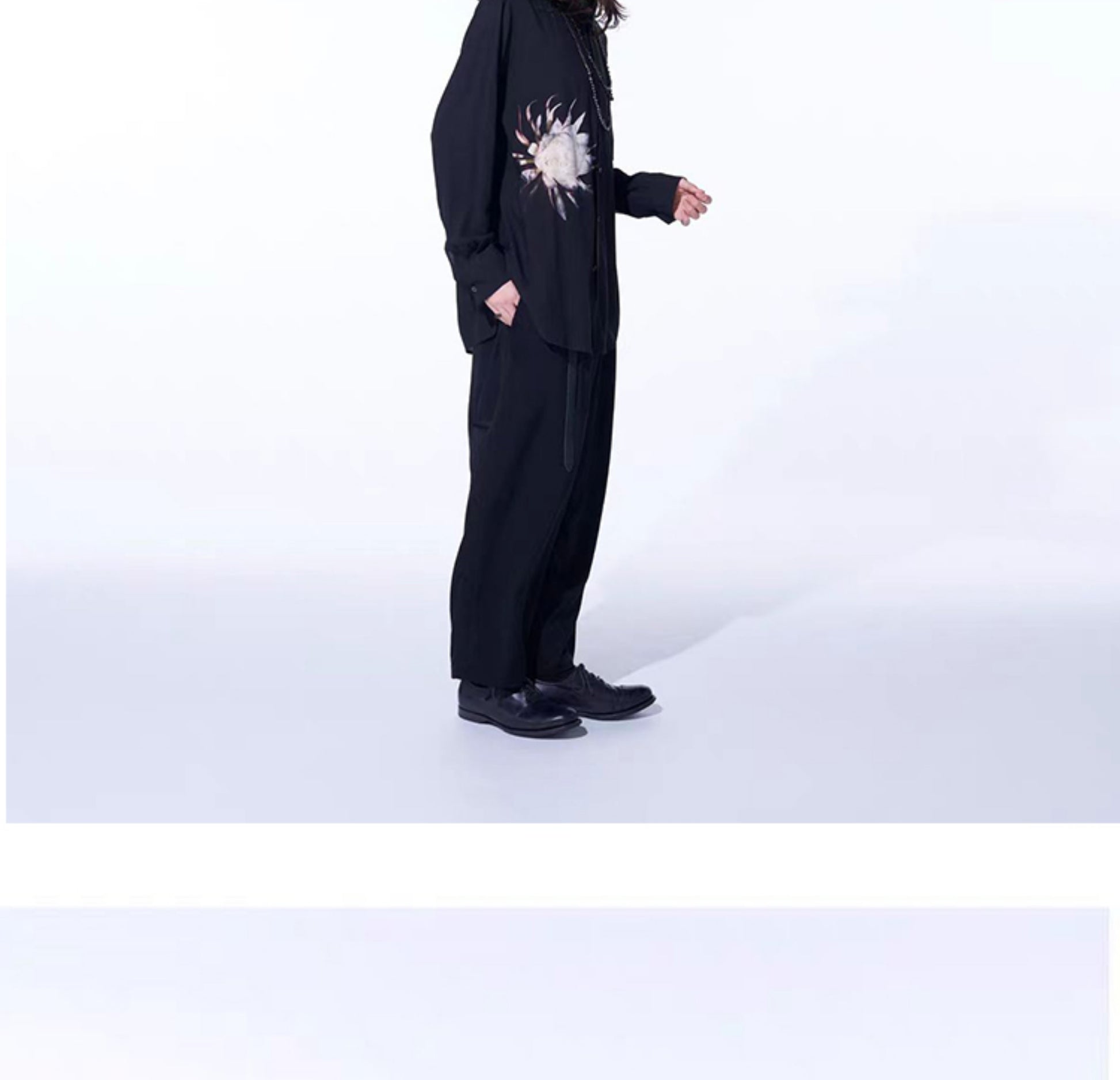 Donclickin Yohji Yamamoto Floral Print ’Queen of the Night’ Shirt Long Sleeve