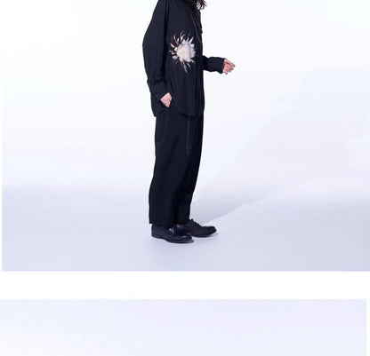 Donclickin Yohji Yamamoto Floral Print ’Queen of the Night’ Shirt Long Sleeve