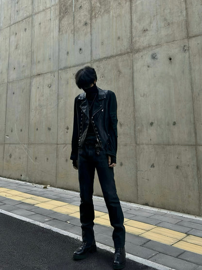 UNDERCOVER 06SS ’T’ Collection: Archive Studded Deconstructed Leather Jacket