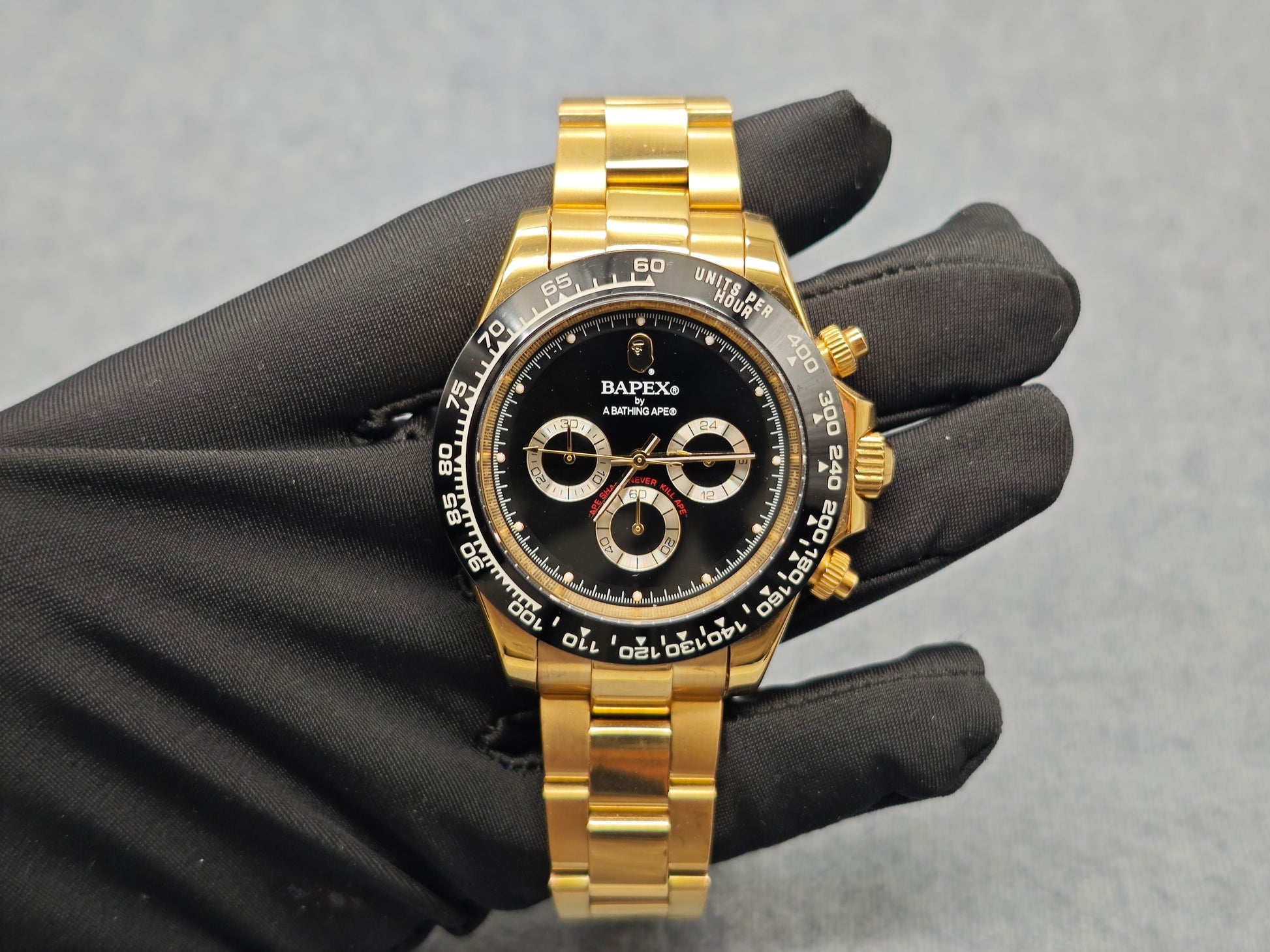 BAPE TYPE 4 BAPEX Ape Power Quartz Watch - Daytona-Style Chronograph
