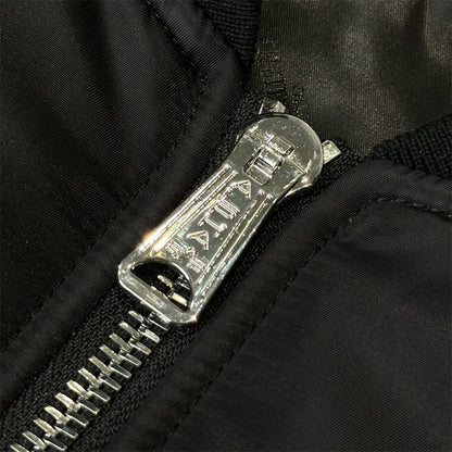 MMJ FW24 Heavyweight Padded Flight Bomber - Mastermind Black Military Jackets