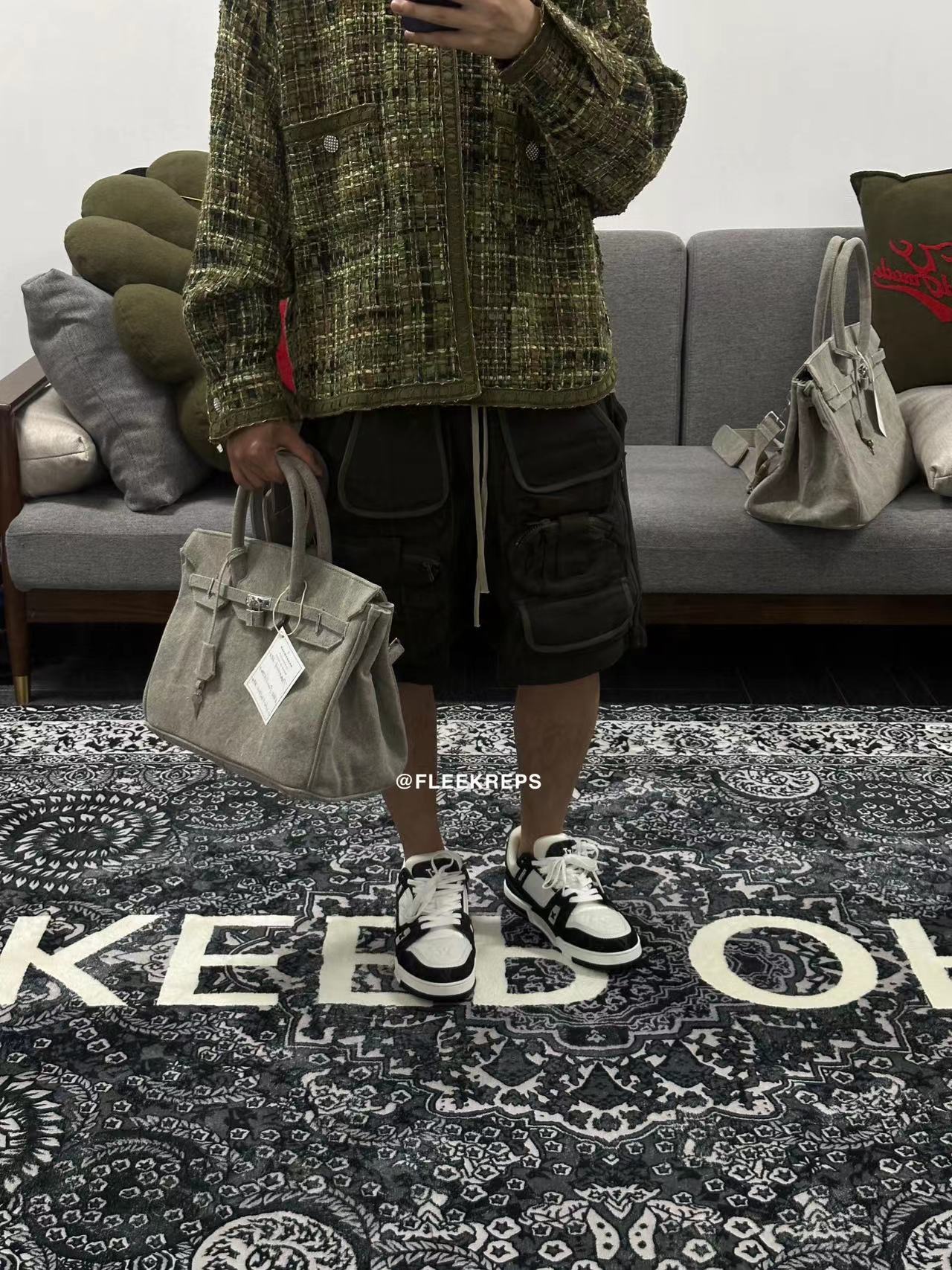 Remake Readymade Yuta Hosokawa Washed Canvas Birkin Bag - Large & Small Sizes