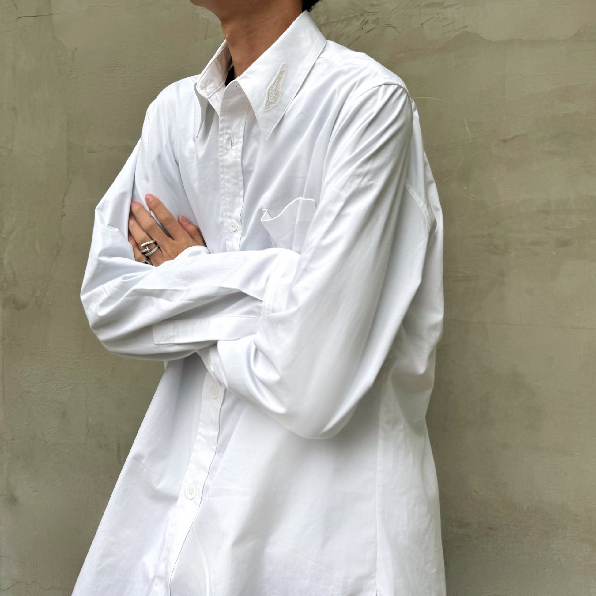 Yohji Dark Angel Wing Shirt – 02AW Archive Embroidered Design
