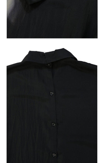 Suzume Uchida "Smoking Girl" Silk Shirt - Yohji Archive Darkwear -  