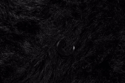 Mastermind Online Dark Alpaca Skull Cardigan – High-Street Loose Knit Sweater