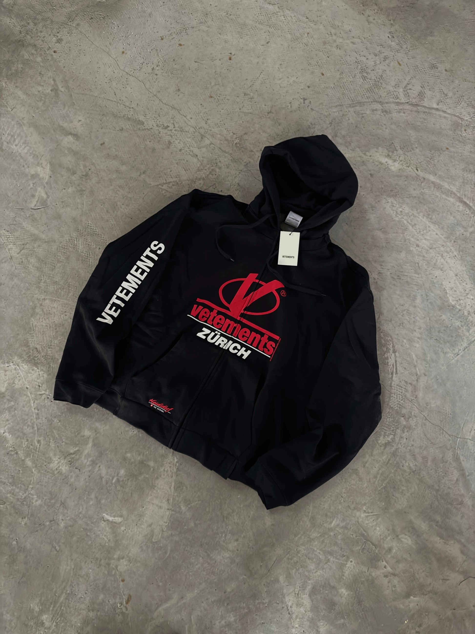 Vetements 18AW Zip Print Pullover Hoodie Sweatshirt Playboi Carti Edition