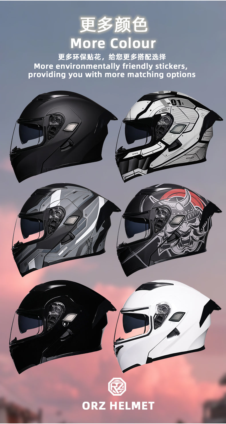 Mecha / 3C DOT Full Face Dual Visors Unisex /Bluetooth Motorcycle Helmet