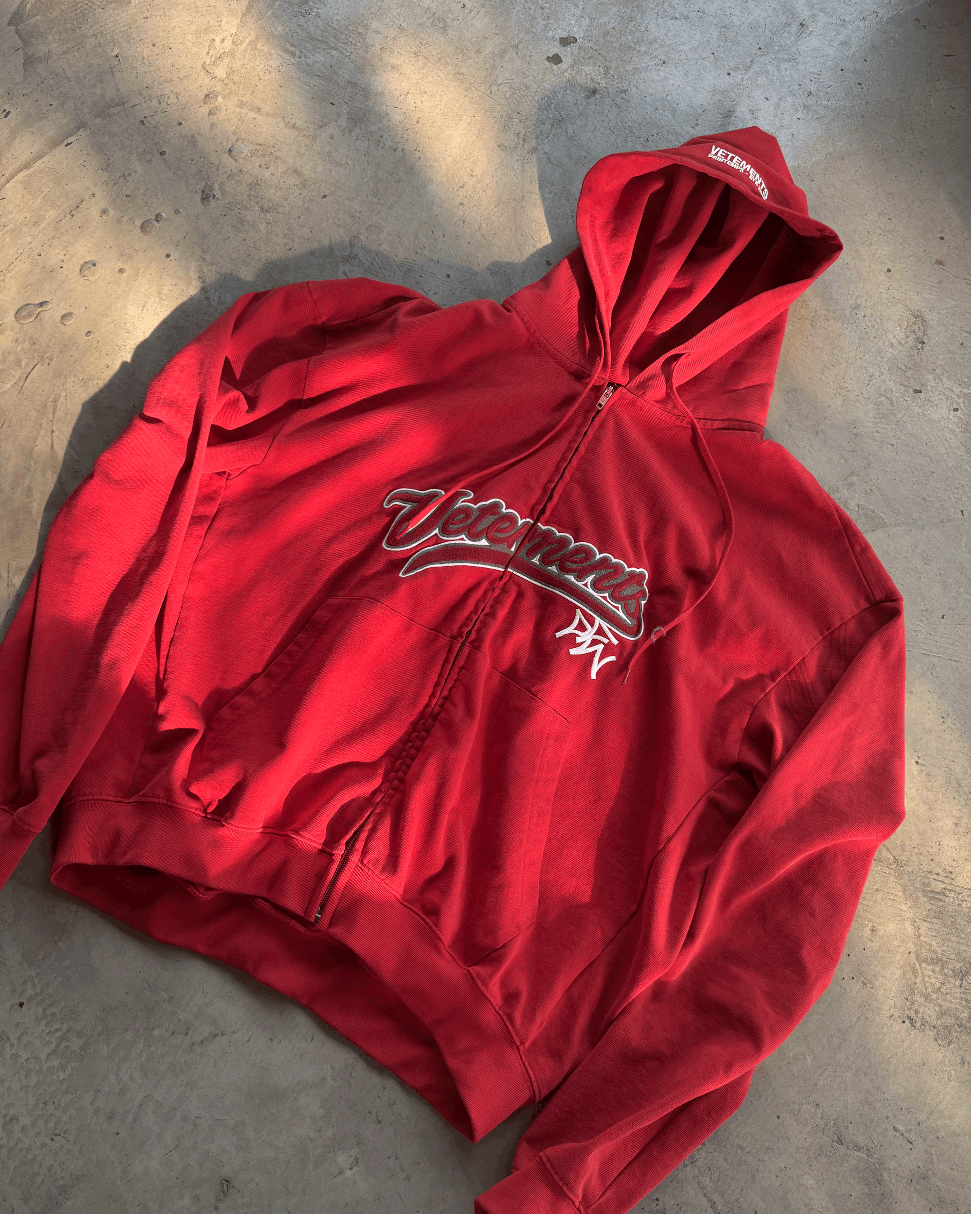 Vetements ’Bro’ Cropped Zip-Up Hoodie - Archive Oversized Sweatshirt