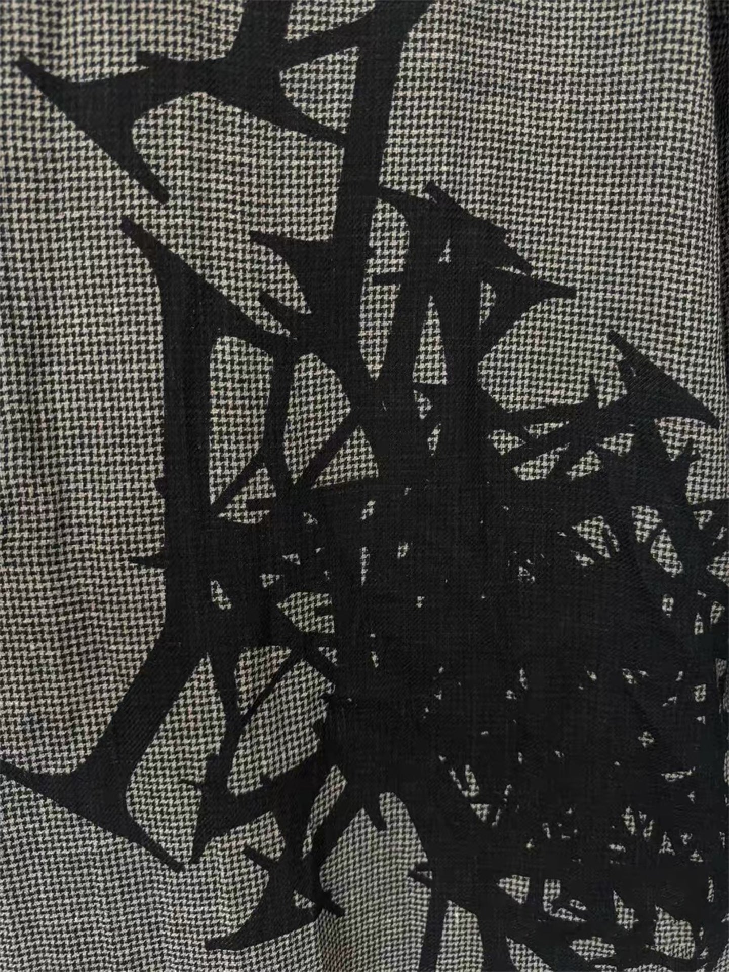 Self-made Yohji Wool Blend Trench - Houndstooth with 'Y' Monogram Print - Donclickin