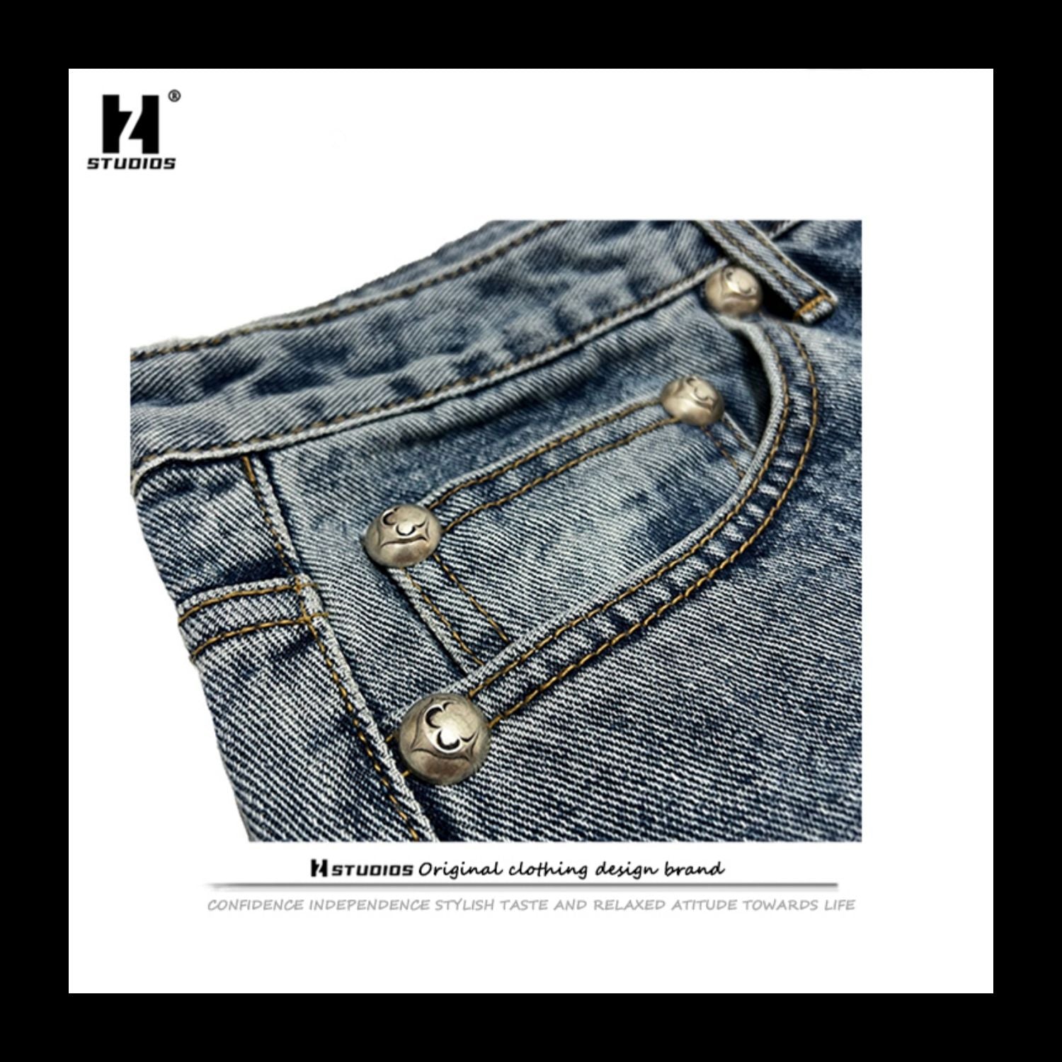 Thug Club Vintage Washed Crescent Patchwork Jeans Henry Lau ASAP Rocky Edition - Size avaliable S ~ XL