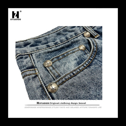 Thug Club Vintage Washed Crescent Patchwork Jeans Henry Lau ASAP Rocky Edition - Size avaliable S ~ XL