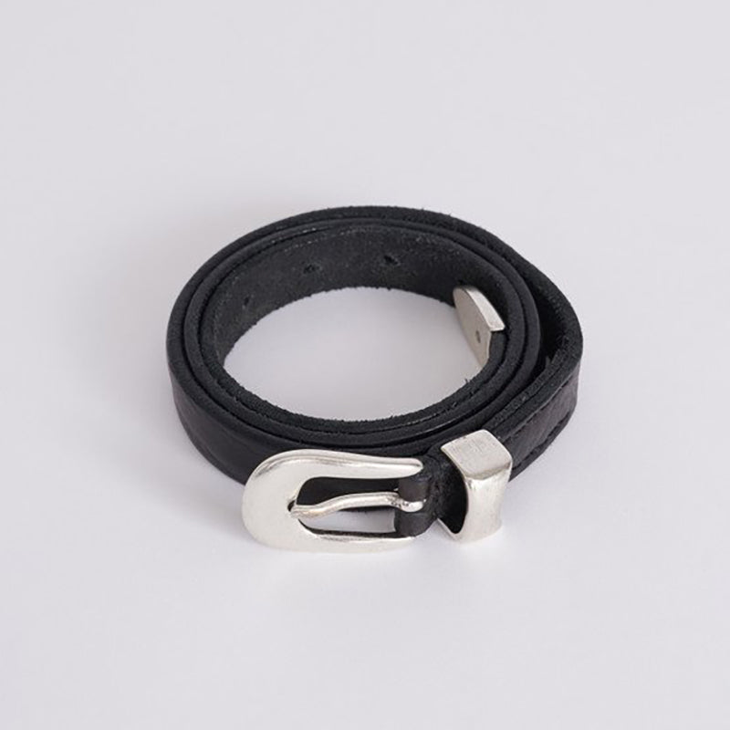 Our Legacy Vintage Commute Belt Calfskin Leather Metal Buckle
