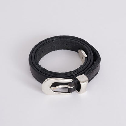 Our Legacy Vintage Commute Belt Calfskin Leather Metal Buckle