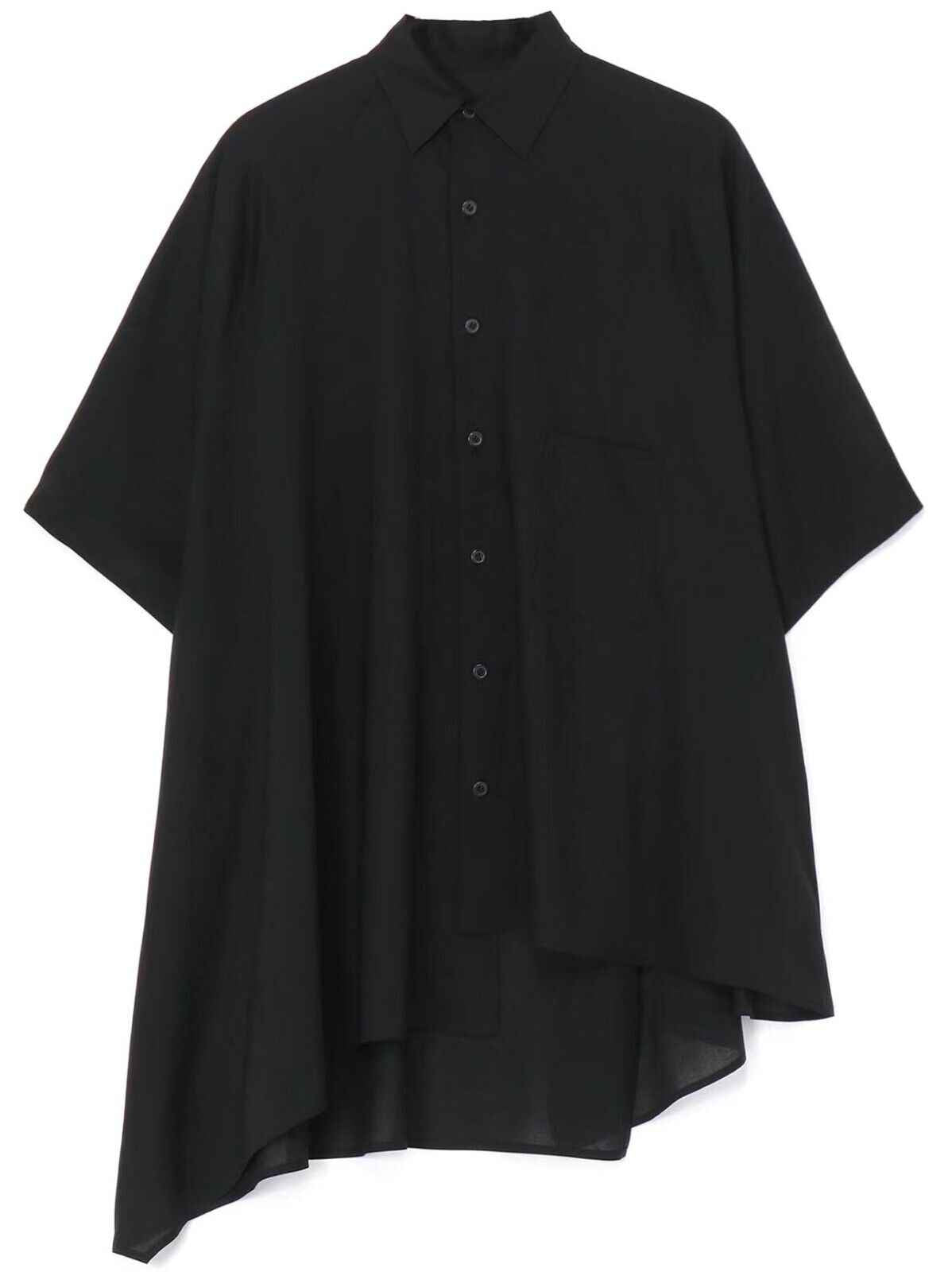 Yohji Yamamoto 23SS Vers Half-Sleeve Shirt Chiffon Material Flowy Batwing Sleeve - Size avaliable S ~ XL