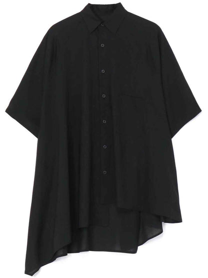Yohji Yamamoto 23SS Vers Half-Sleeve Shirt Chiffon Material Flowy Batwing Sleeve - Size avaliable S ~ XL