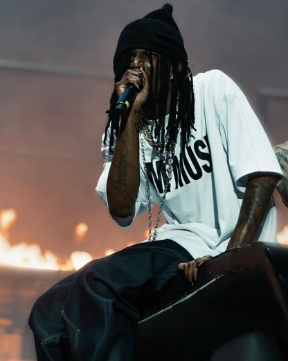 Opium YVL Style ’I AM MUSIC’ Tee – White Short Sleeve Playboi Carti Edition