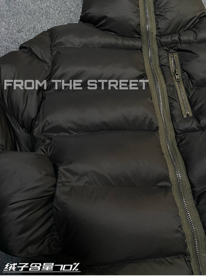 FROM THE STREET 24FW RO Masked Puffer Coat – Zip-Up Hooded Down Jacket Unisex