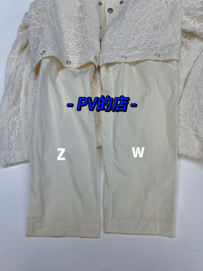 Kiko Kostadinov AW22 Layered Shirt - Detachable Lace Long/Short Sleeve Hybrid