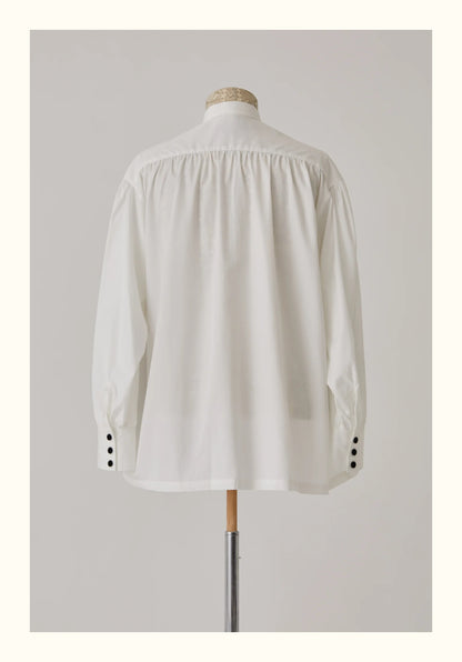 Nemeth 22SS All-Over Knot Print Shirt – Cotton Loose Fit Long Sleeve