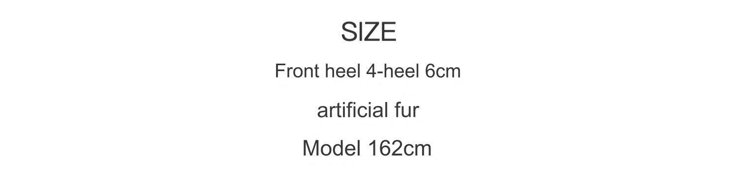 CHILIGIRL Pine Cake Furry Slippers Women Thick Bottom Fuzzy Retro Half Slippers