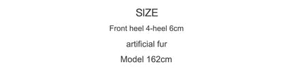 CHILIGIRL Pine Cake Furry Slippers Women Thick Bottom Fuzzy Retro Half Slippers