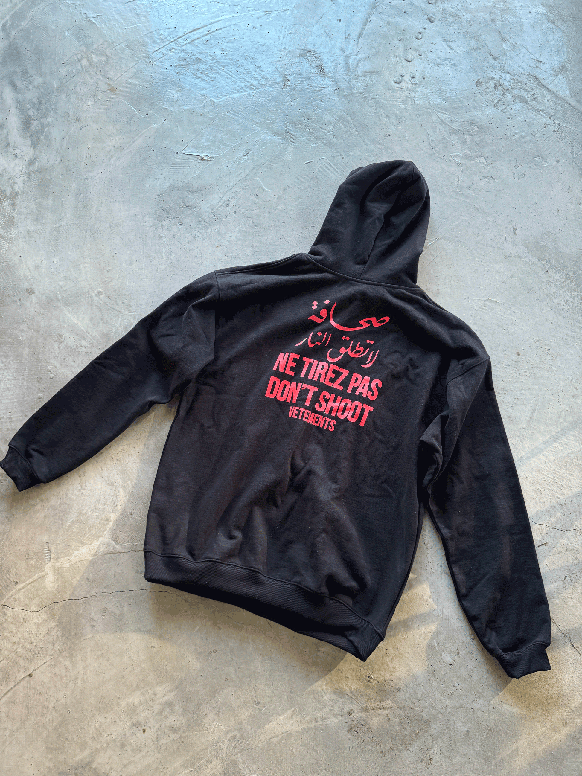 VTM ’Don’t Shoot’ Hoodie – Anti-War Theme Heavyweight Embroidered