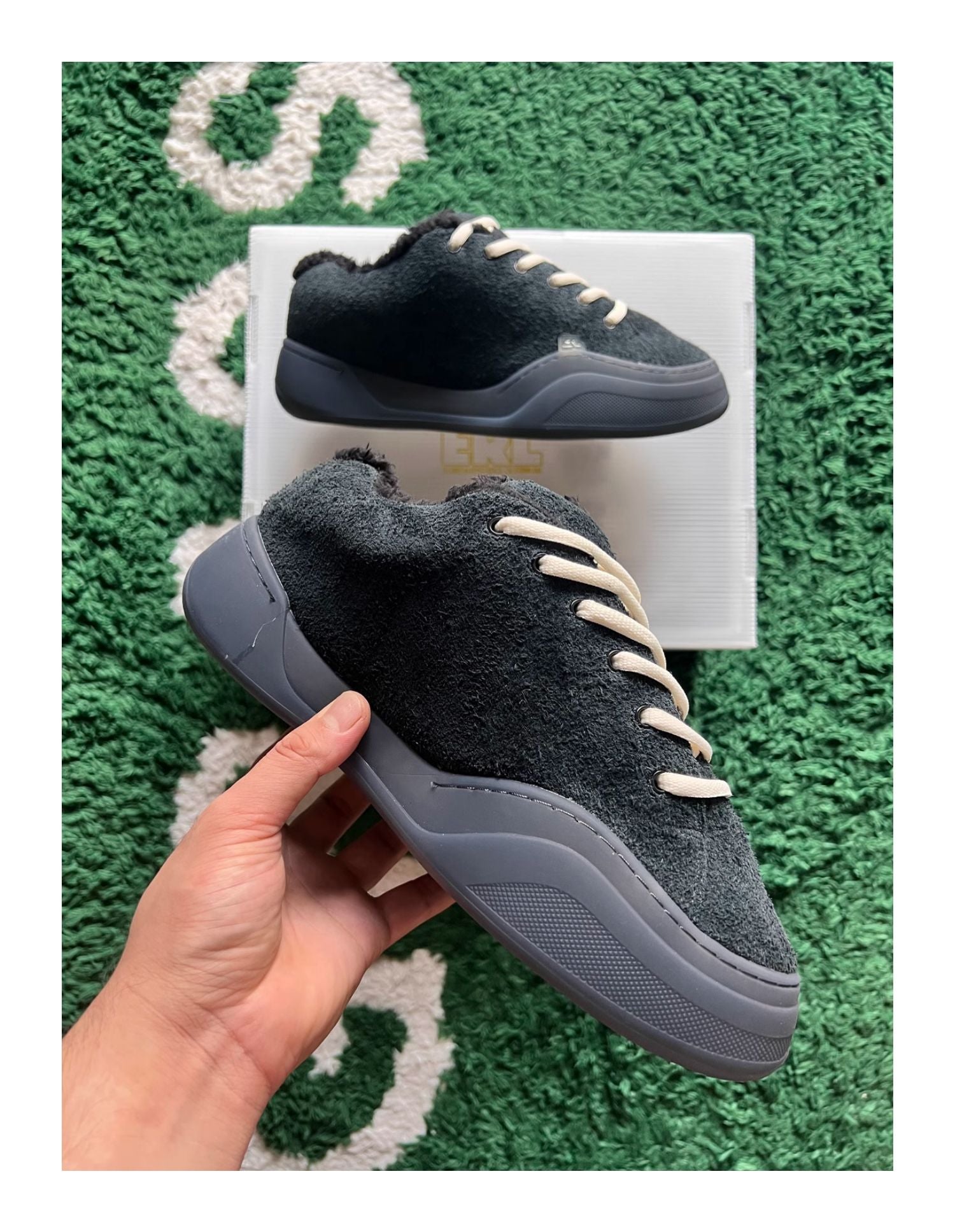 Revised ERL Wave Chunky Skate Sneaker - Pirate Black Vamps  