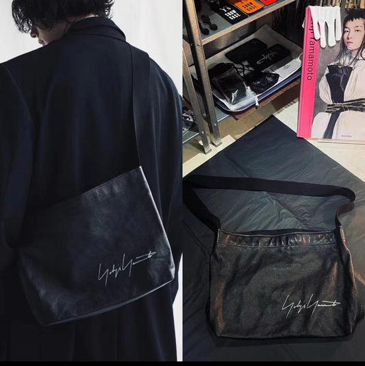 Self-made Yohji Yamamoto Aoyama Store Exclusive / Cowhide Shoulder Messenger Bag - Donclickin