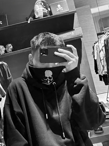 Mastermind Skull Face Hoodie - Heavyweight High-Neck Masked MMJ Jacket Pullover