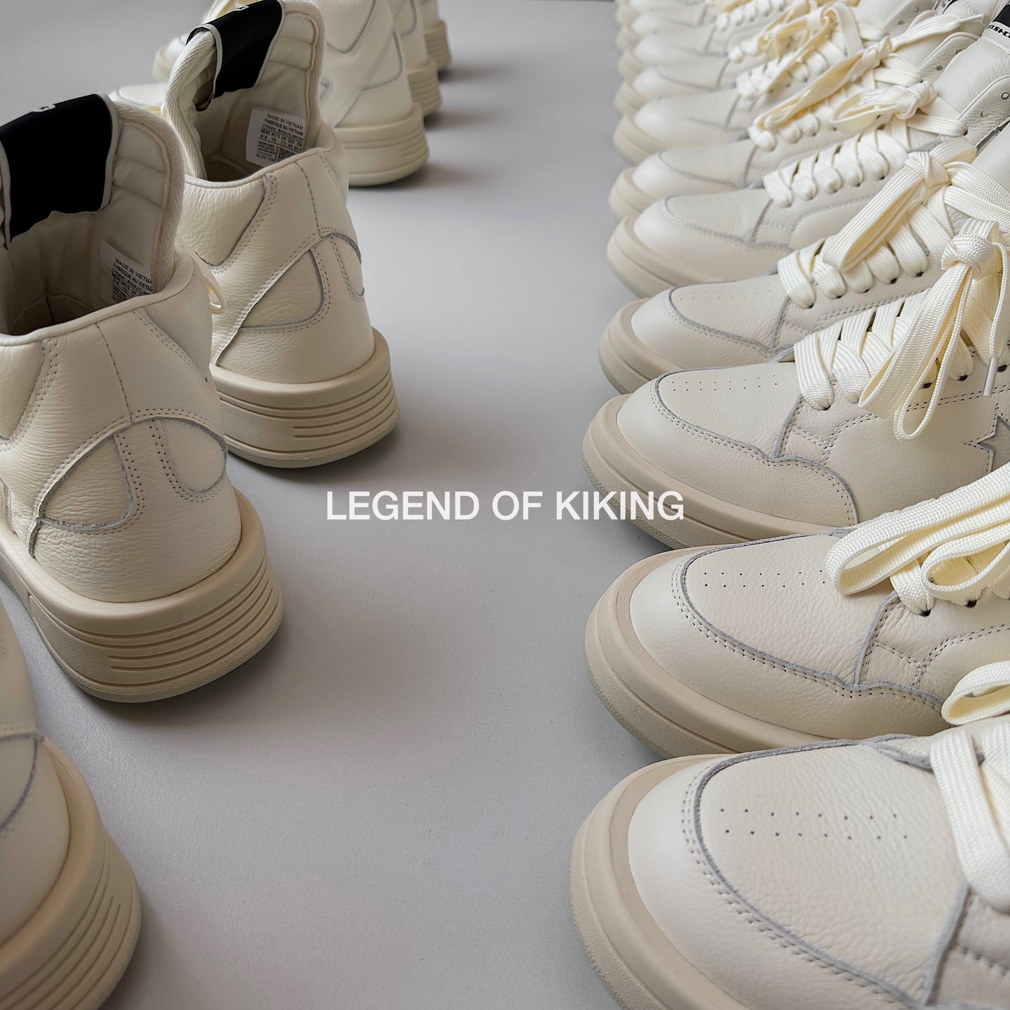 RO High-Top Leather Sneakers - Rick Owens Round-Toe Lace-Ups