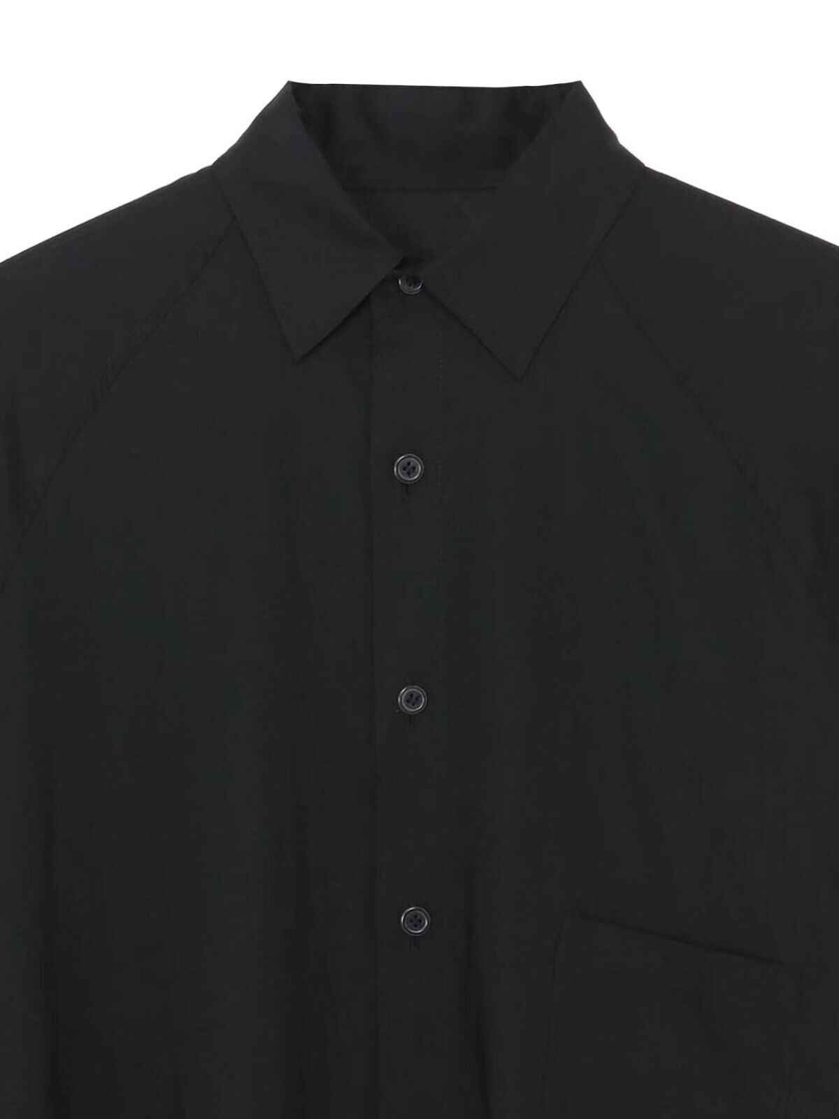 Yohji Yamamoto 23SS Vers Half-Sleeve Shirt Chiffon Material Flowy Batwing Sleeve