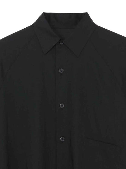 Yohji Yamamoto 23SS Vers Half-Sleeve Shirt Chiffon Material Flowy Batwing Sleeve
