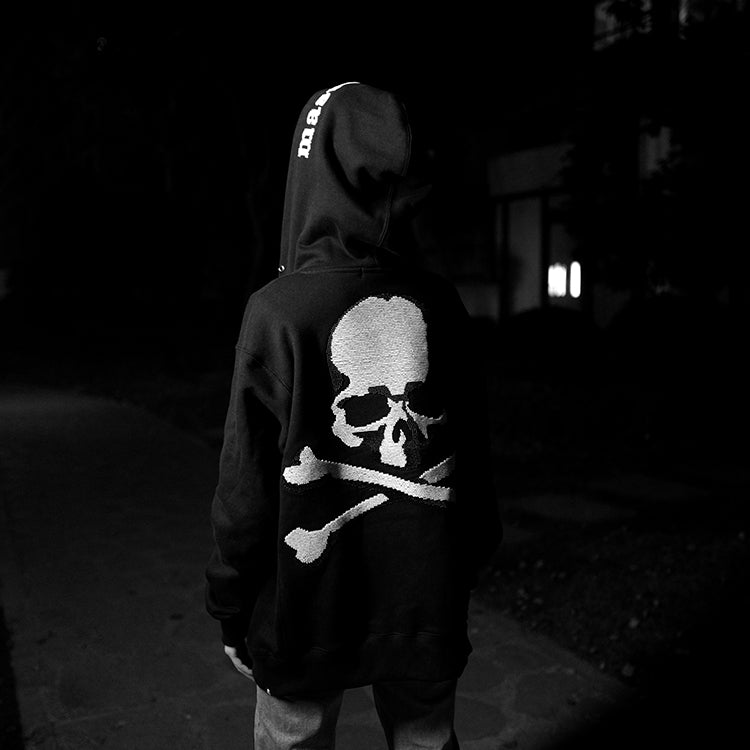 MASTERMIND Beaded Skull Zip-Up Hoodie - 580g Heavyweight - donclickin