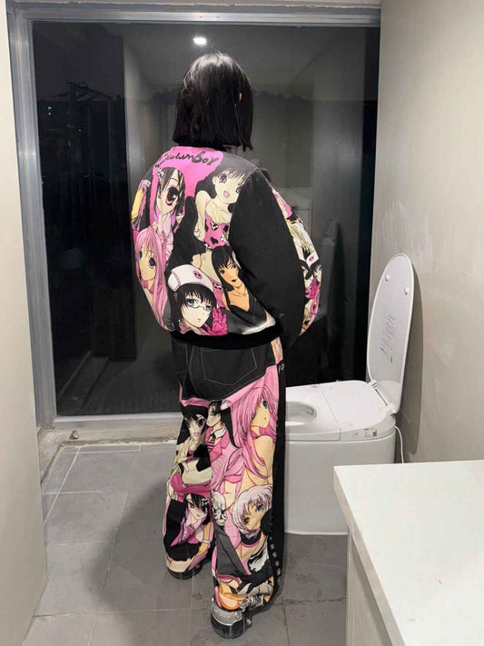 CartoonBox Original: Unisex Full-Printed Anime Manga / Skull / Autumn-Winter Set - Size avaliable S ~ XL
