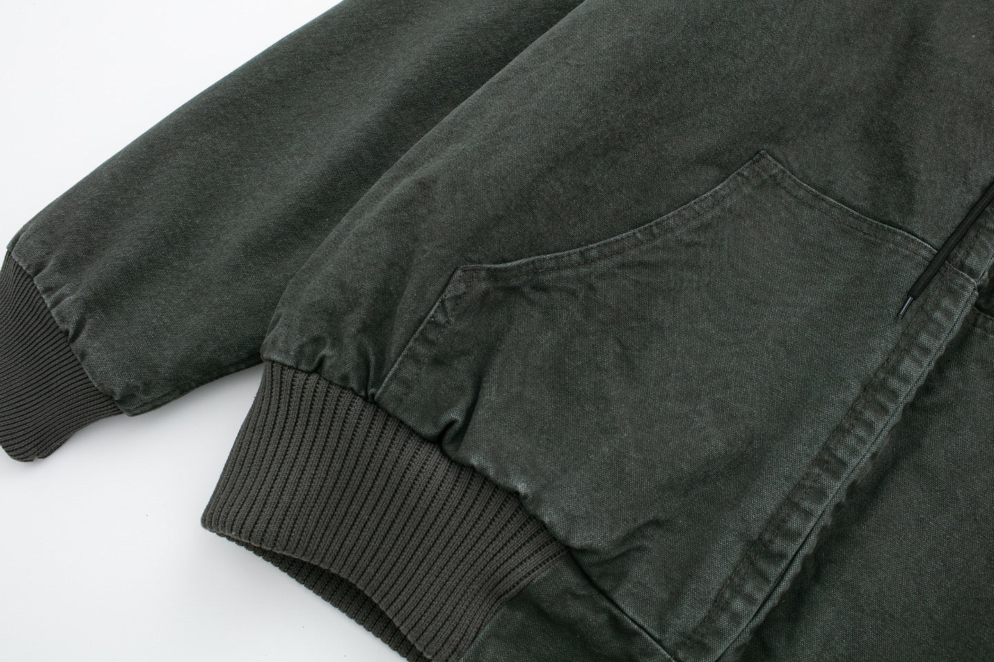J130 Heavyweight Vintage Washed Hooded Jacket Unisex Retro Outerwear