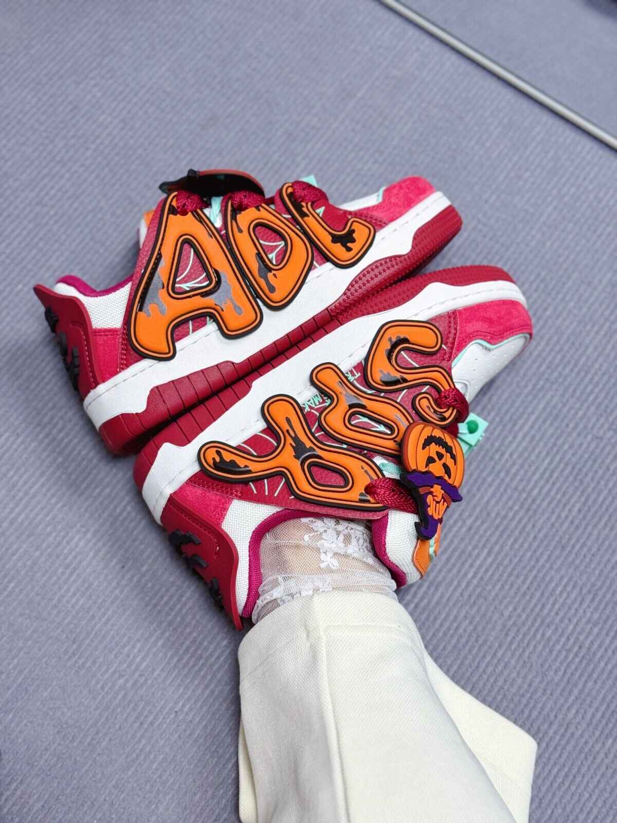 ADC Da Vinci Halloween Series/Pumpkin Accessories Original Unisex Sneaker Shoes - Size avaliable 35~45