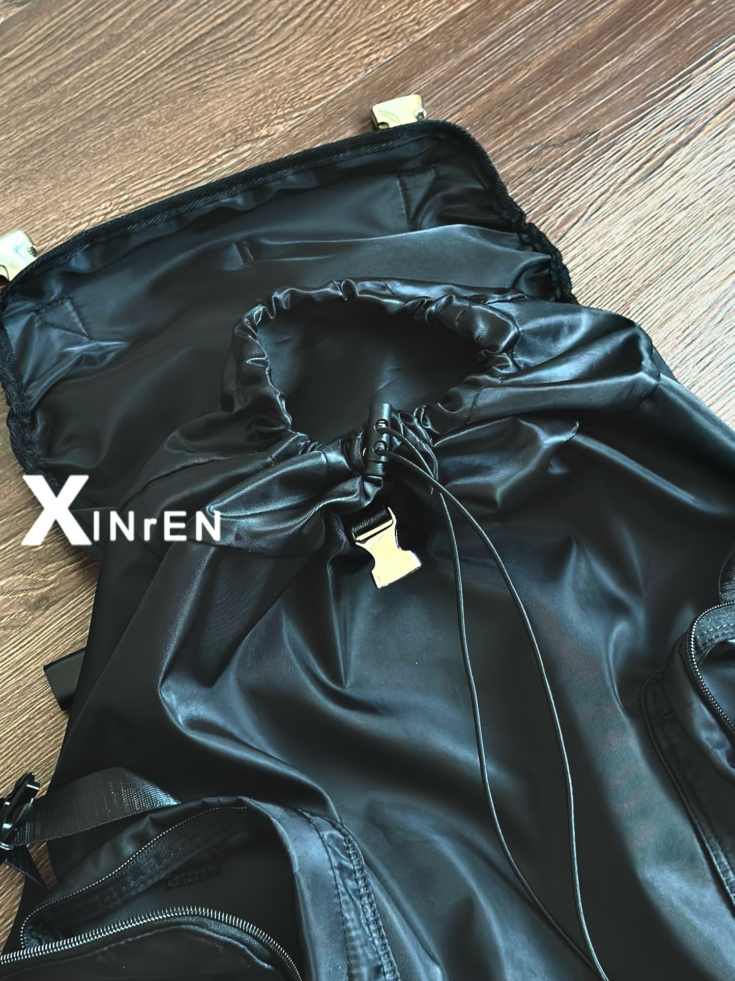 XINrEN Limited Edition Undercover Classic Nylon Parachute Backpack - Black - Nylon Black