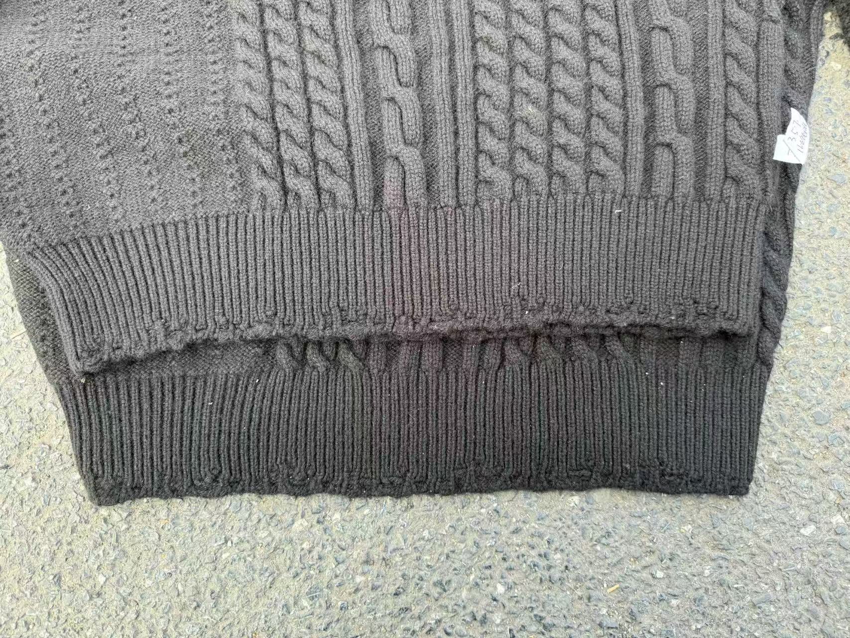 ERD AW24 Runway Turtleneck Sweater - Old Money Vibe 100% Wool Cable Knit