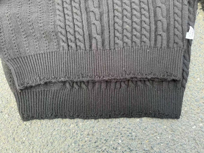 ERD AW24 Runway Turtleneck Sweater - Old Money Vibe 100% Wool Cable Knit