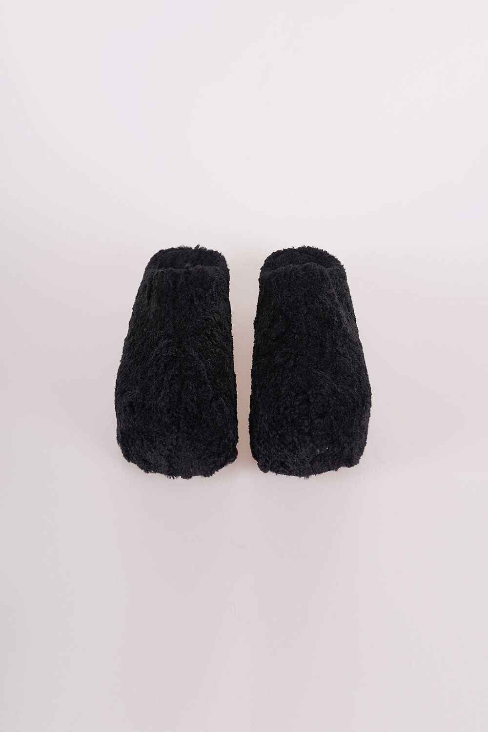 CHILIGIRL Pine Cake Furry Slippers Women Thick Bottom Fuzzy Retro Half Slippers