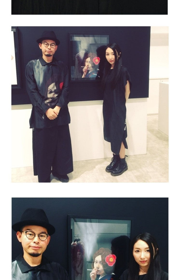 Suzume Uchida "Smoking Girl" Silk Shirt - Yohji Archive Darkwear -  