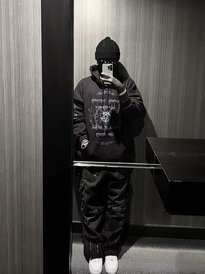 Vetements VTM 22SS Gothic Rage Hoodie Pentagram - Sanskrit Embroidery