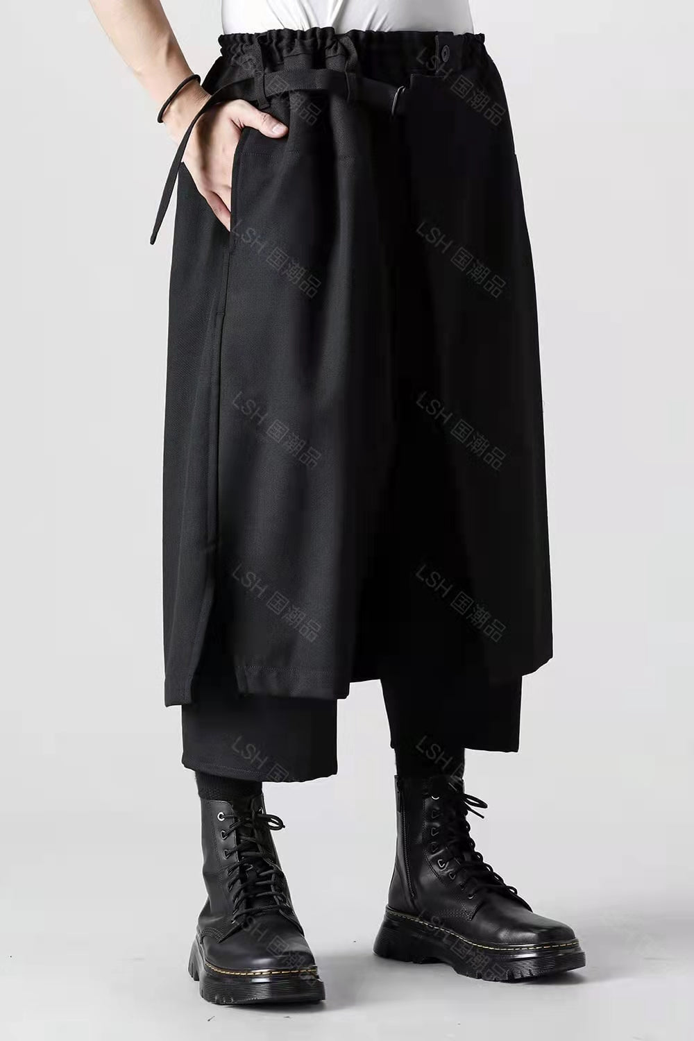 24SS Yohji Yamamoto Double-Layer Skirt Pants – Lightweight Wrinkle-Resistant - Size avaliable S ~ XL