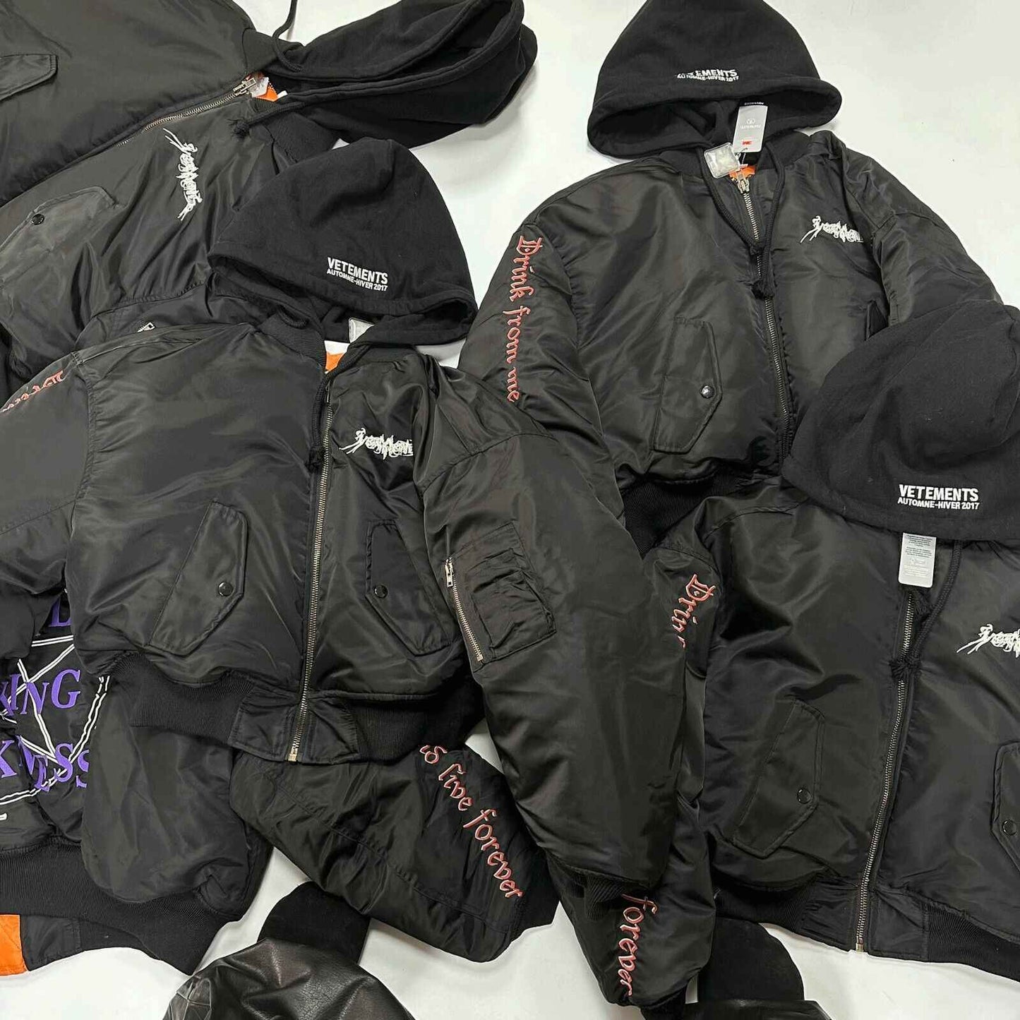 Revised Vetements Pentagram Bomber - Cropped Hooded Jacket  