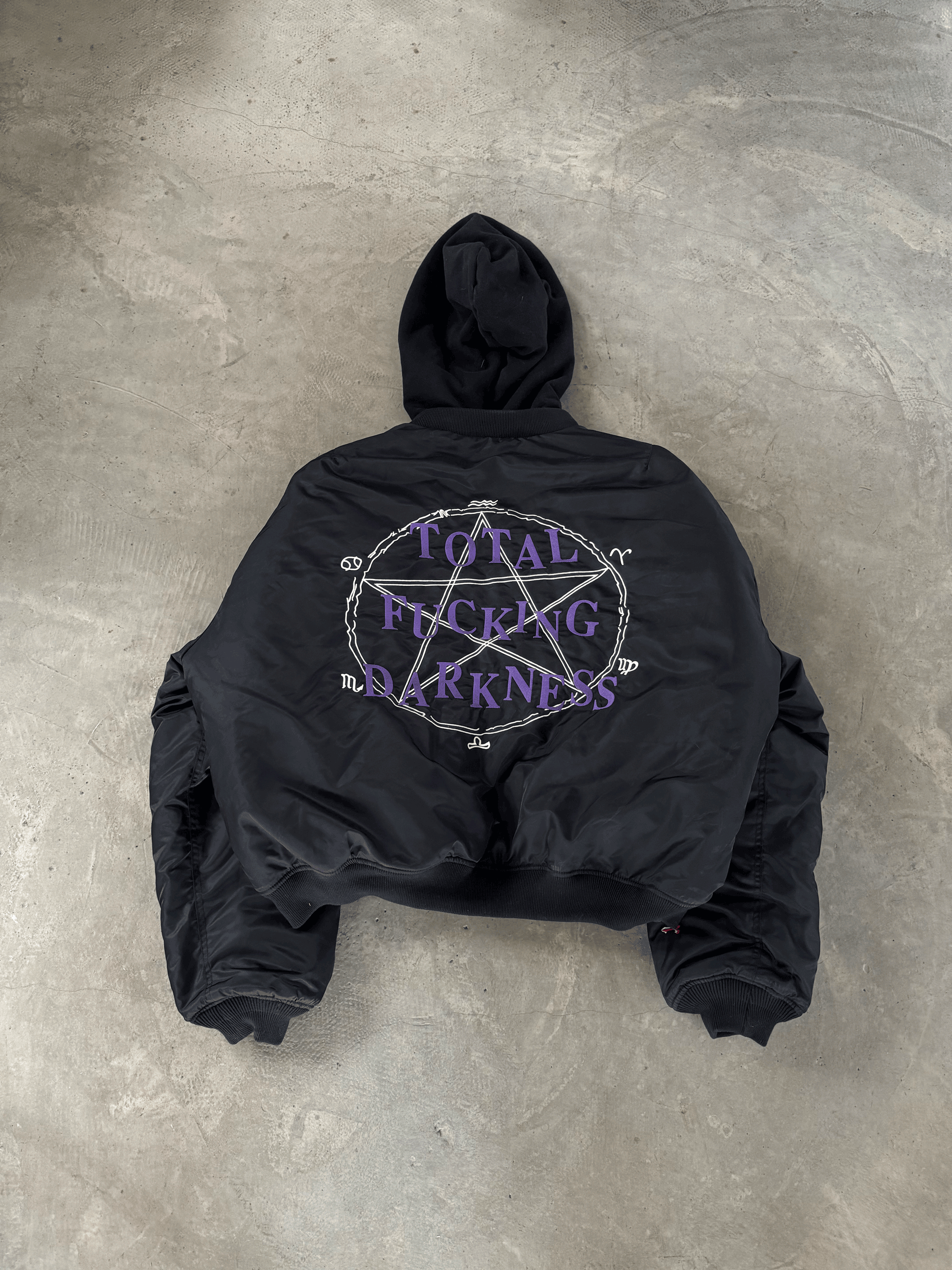 VETEMENTS Heavyweight 17FW TFD Pentagram Bomber Jacket - Oversized Homme Fit