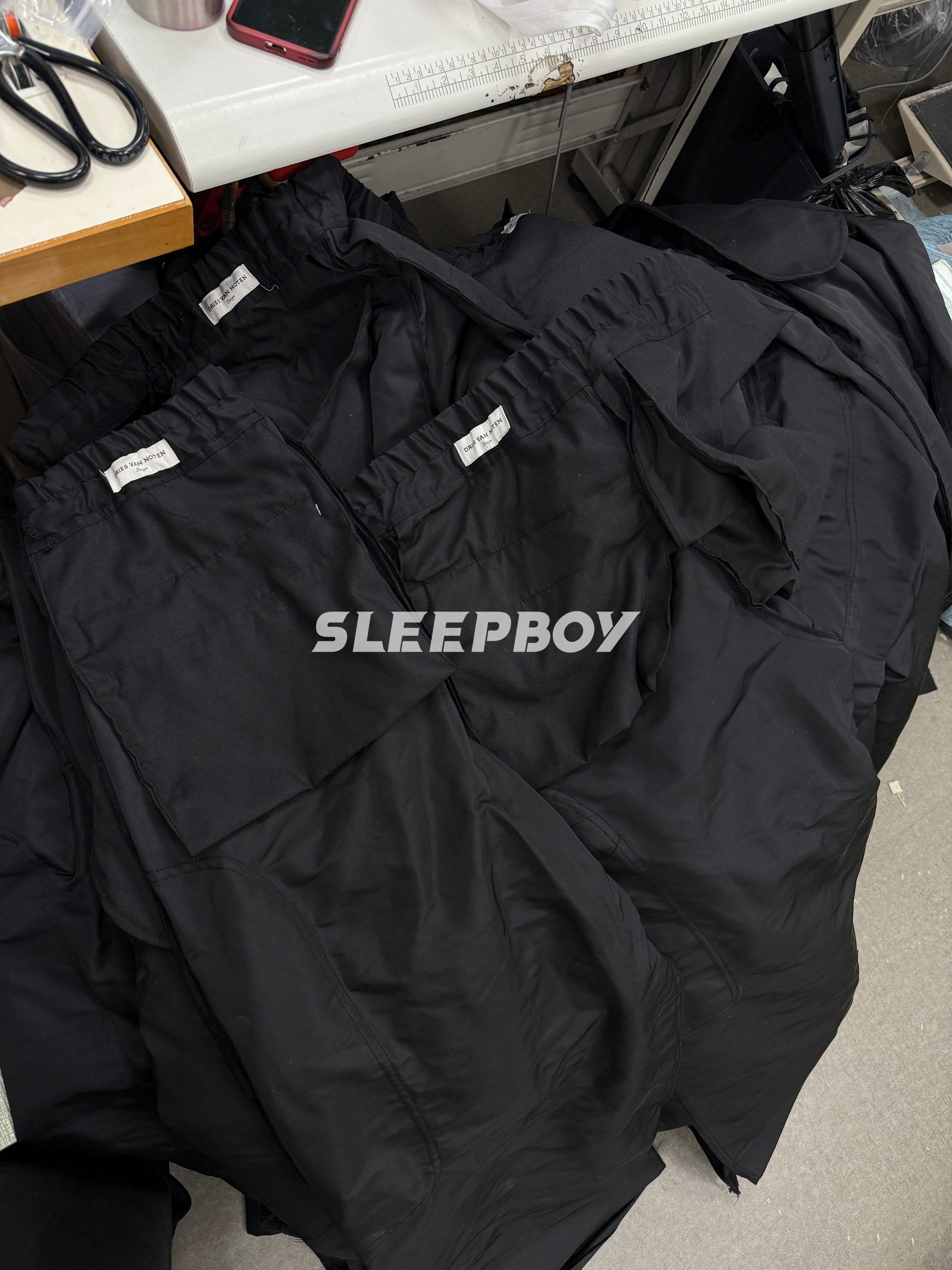 DVN AW24 Asymmetric Cocoon Zip Jacket - Nylon Utility Pants Set Oversized Pocket